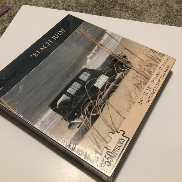 heritage puzzle inc. beach ride 550pc 24”x18” Suitable For Framing Waves Sealed - Picture 3 of 9